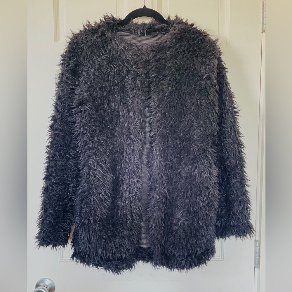 Fluffy Faux Fur Teddy Coat Size Small